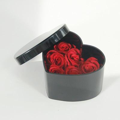 China Other various designs are available custom heart shape sweet box rose acrylic box boxes with lid for sale