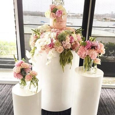 China Other various designs are available custom pedestals around acrylic hot sales acrylic cylinder display stand wedding acrylic flower stand for sale