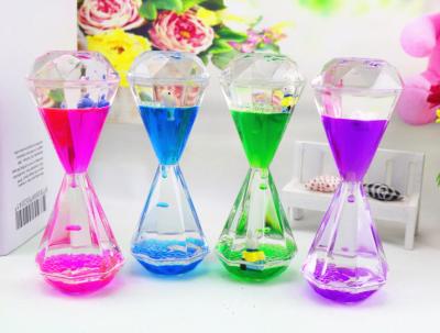 China Other various designs are available 1 minute 2 minute 30 second small single reverse flow liquid oil hourglass mini timer for sale