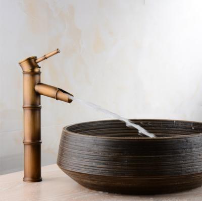 China Thermostatic Faucets wholesales fashional bamboo shape brass bathroom basin faucet for sale