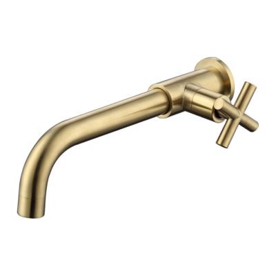 China Single Cold Sense Wall Mounted Black Basin Single Handle Faucet EA Copper Faucet for sale