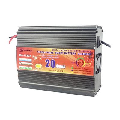 China 12V 20A Car Battery Charger 12V 20A Electric Vehicle Battery Charger Lead Acid Lead Acid Battery Charger for sale