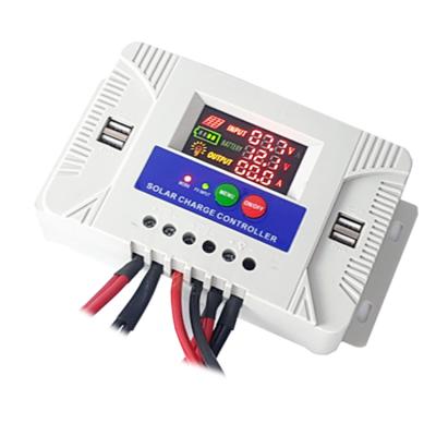 China 12V 24V 20A PWM Automatic Clock Timing Function Charging Controller 20A Solar Power Controller with 4 USB and LCD Display for sale