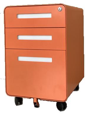 China Home Bank OUBAO Mobile Steel Metal 3 Drawer Office Hotel Storage Colored Steel Mobile Filing Cabinet with Wheels for sale