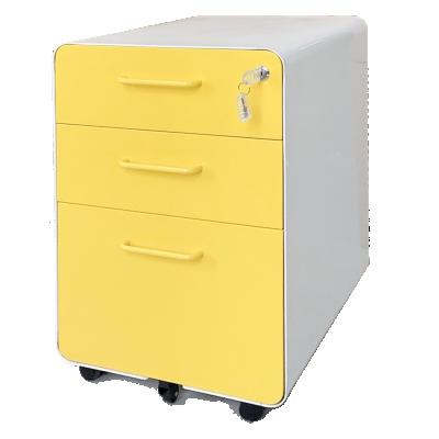 China Home Activities Metal OUBAO Bank Office Hotel Pedestal Movable Filing Cabinet With 3 Drawer Steel Filing Cabinet Sales for sale