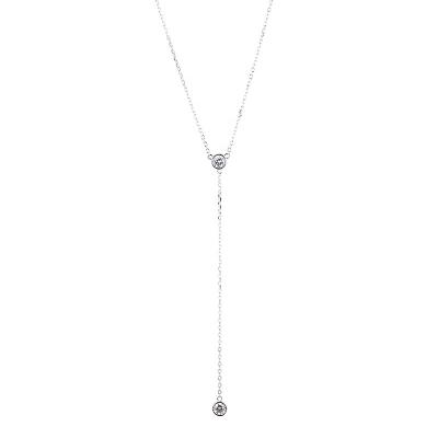 China Sterling Silver Sweater Chain Moissanite Tassel Charm Necklace Pendant Women Men Women Available Stock Environmental Friendly 925 for sale