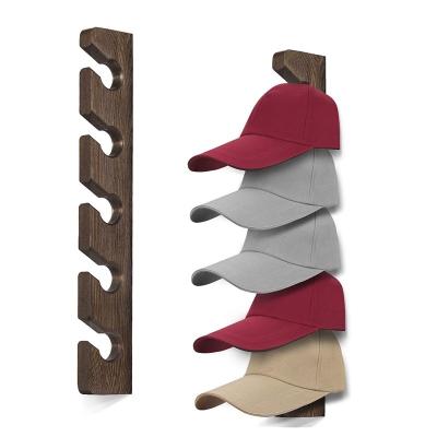 China (Other)Adjustable Hat Rack Shelf For Wall Baseball Organizer Hanger Modern Wooden Hat Rack (2 Packs) for sale