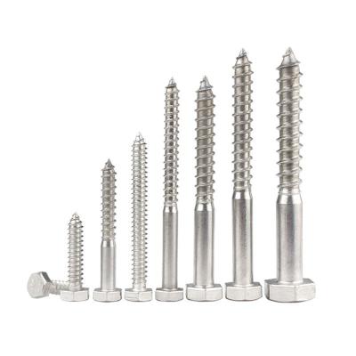 China HEX Hardware Fasteners Metal Zinc Galvanized Black Hex Hex Head Wood Screws DIN571 Lag Screw Made In China for sale