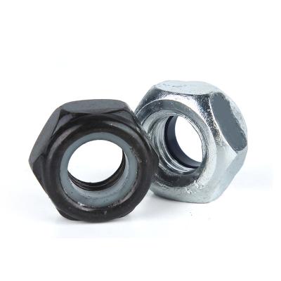 China DIN985 Heavy Industry Carbon Steel Nylon Insert Lock Nut, Nylon Hex Nyloc / Nuts for sale