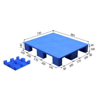 China 860x730x140mm Single Faced Flat Surface Nine Feet Sleeve Plastic Printing Pallet For Sale for sale