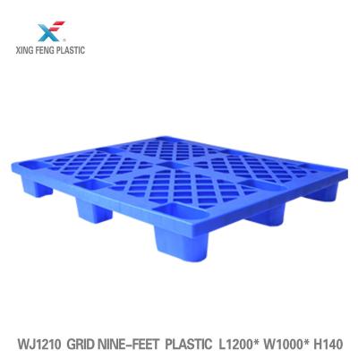 China Various Sizes HDPE Light Duty Euro Nine-Foot Single Faced Grid PlasticPallet For Transportation Logistic Industrial for sale