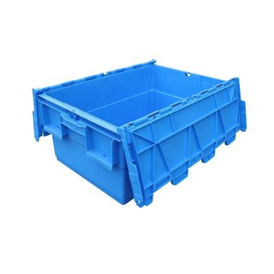 China Sustainable Hot Sale Stacking Plastic Logistic Box Tied With Lip for sale