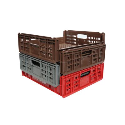 China Flexible Packaging 545x480x130mm Stacking Vented Recyclable Plastic Daily Crate For Sale for sale