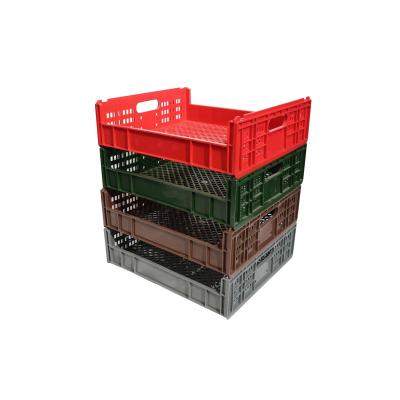 China Soft Packaging Sale 625x515x95mm Whole High Quality Stackable Vented Food Grade Plastic Mesh Crates Basket Storage Bread Bread Tray for sale