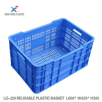 China Plastic Stackable Basket Mesh Plastic Turnover Basket Use For Agriculture, Industry, Food, Toys, Medicine, Clothing, Ceramics for sale