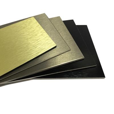 China 1500mm Gold Brushed Finish Exterior Aluminum Composite Panel /ACP for sale