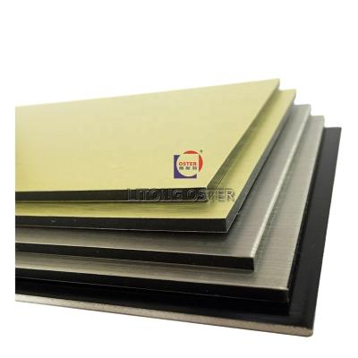 China Modern New Arrival Brushed Silver Gray / Brushed Black / Brushed Aluminum Composite Panel for sale