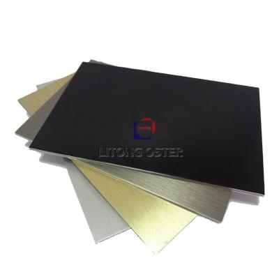 China Modern Decorative Hardware Black Silver Gold Brushed Type Aluminum Composite Panel Panel Maker for sale