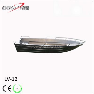 China 12ft BT aluminum foil fishing rescue boat with all around bow barrier, double hull and gunwall for sale