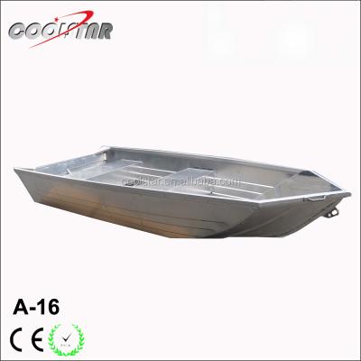 China 16 Ft Length Excellent V Head Flat Bottom Porcelain Aluminum Outboard Type Aluminum Bass Fishing Boat for sale