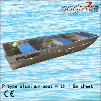 China 1.9mm Thickness P Aluminum Type Aluminum Boat With Flat Bottom for sale