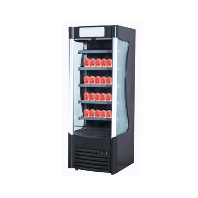 China Single-temperature Promotional Upright Refrigerator Open Refrigerated Display Cabinet for sale