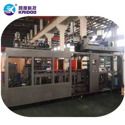 China Double station jerry can extrusion blow molding machine 15L 20L PE automatic plastic hollow plastic bottle extrusion blow molding machine KDBC90DB for sale