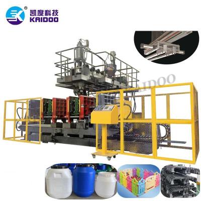 China Double station jerry can extrusion blow molding machine 40L 60L drum automatic plastic hollow barrel plastic extrusion KDB120DB for sale