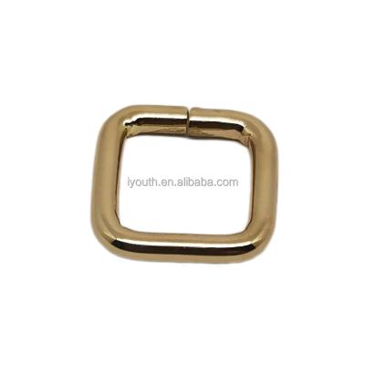 China Garment\jeans\DIY\bags\overcoat square shape high quality individual packing light gold square D-ring for sale