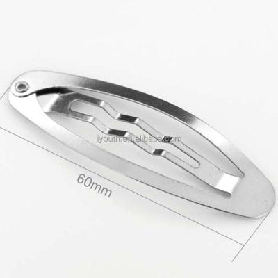 China Wholesale 35mm, 40mm, 50mm, 60mm Oval Shape Spring Hair Snap Clip Metal Barrette Hair Accessary Clip for sale