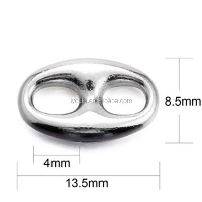 China Zinc Alloy Glass Eye Bag Shape Double Holes 13.5*8.5mm Snap Hook for sale