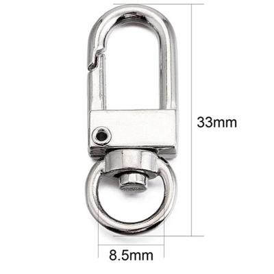 China Bag Parts BS18YS03 Small Push Door Snap Swivel Hook For Key Chain for sale