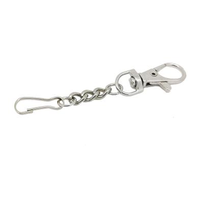 China Bag parts 3g D ring swivel eye links snap hook+1.2*8mm snap ring+1.6*3 snap hook+1.2*8mm links chain+25mm J hook chain for sale