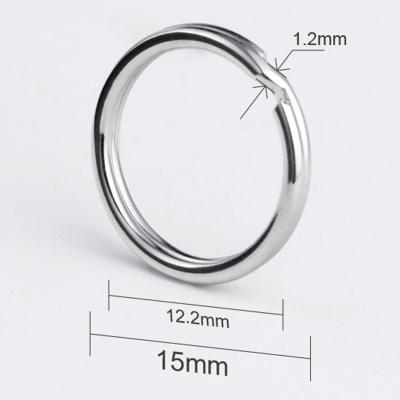 China Promotion gifts 12mm, 13mm, 15mm, 16mm, 18mm, 20mm iron round nickel plated wire split key ring for sale