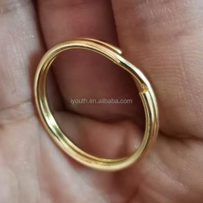 China Promotion Gifts 20mm/25mm/25mm/30mm/35mm Round Wire Eco-Friendly Solid Brass Split Keychain for sale