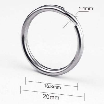 China Promotion Gifts 20mm, 23mm, 25mm Nickel Plated Round Iron Double Wire Split Ring For Keychains for sale