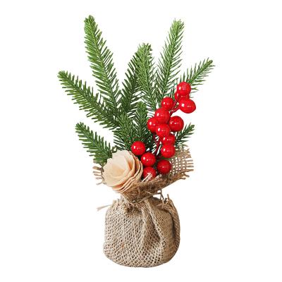 China Mini Christmas Tree Decorations Potted Christmas Tree Plants for Office Window Christmas Tree Artificial Christmas Decorations for sale