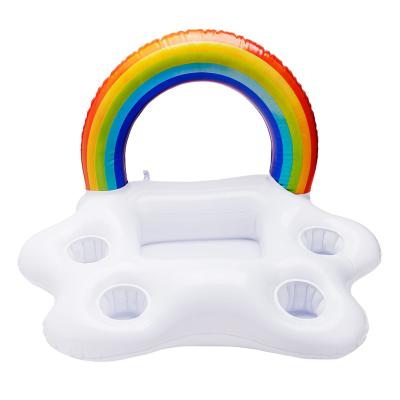 China Wholesale Water Play Pool Inflatable Rainbow Cloud Pool Drink Holder Pool Toys Inflatable for sale