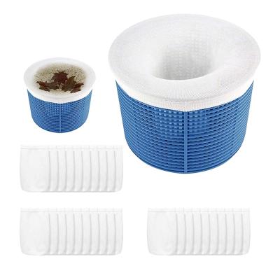 China Family Pool Factory Direct Round Bue Pool Skimmer Basket With Handle And Socks Filter Fits For In Ground Above Ground Pools for sale