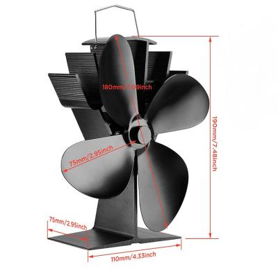 China Thermoelectric Wooden Household Fireplace 4 Blades Ecofan Heat Powered Stove Fan For Home Heater for sale