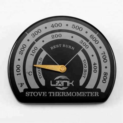 China Anodized Aluminum Thermometer Chimney Oven Stove Indicator Testing Instrument Magnetic Pellet Thermometer for sale