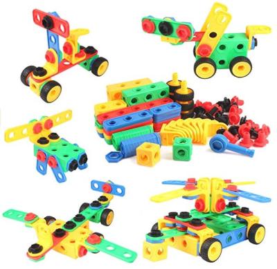 China ABS & PE Rod Learning Construction Engineering Building Bricks Builder Gift Toy Playset Kit for Kids Boys Girls for sale