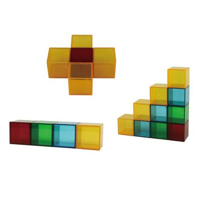 China Educational Toy Acrylic Cube Patience Game Building Plastic Cube Game QL-026(B) for sale