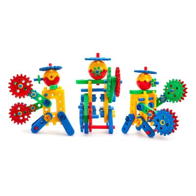 China Environmental Spielzeug Junior Engineer Gears Educational Toys Interlocking Building Block 3D Mega Sets for sale