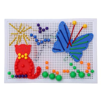 China Novelty/Environmental/Educational Peg Cheap Square Board Game Educational Beads Puzzle Toys For Children for sale