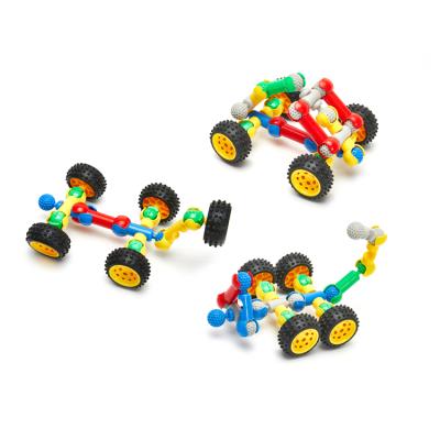 China Cartoon Toy Diy Design Plastic Assemble Car Model-variable Toy in china for sale