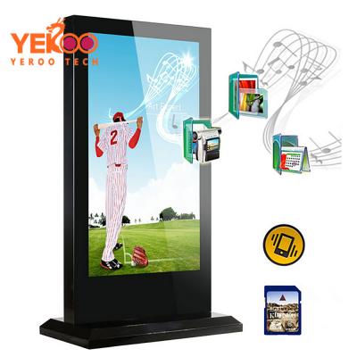 China 75 Inch Large Outdoor Kiosk Outdoor Advertising Display Digital Advertising Equipment for sale