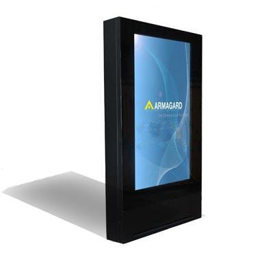 China Outdoor Waterproof Warning 75inch LCD Display Advertising Outdoor Digital Display Slight Burn Totem for sale