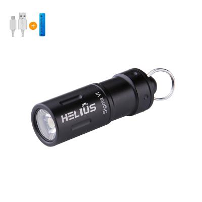 China Emergency Small Size Waterproof Key Chain Mini Usb Rechargeable Led Flashlight Fairly Light Head Chain Light for sale