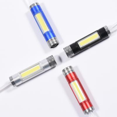 China Wholesale Mini Keychain LED Battery Aluminum Alloy AAA Emergency Function Key Chain Torch Light COB Flashlights Torch for sale